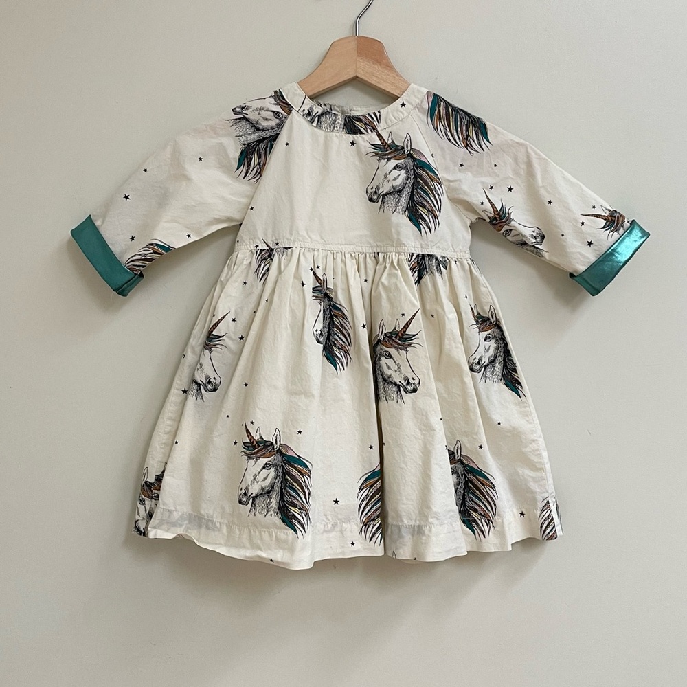 Pink Chicken New York Unicorn long sleeve dress Size 2Y